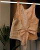 Lana's Bow Top in Toffee Beige Gingham Check