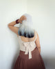 Lana's Bow Top in Toffee Beige Gingham Check
