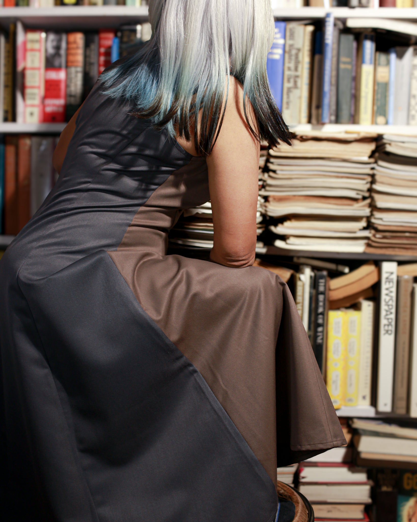 Dual Shade fit & flare midi dress, comfortable for body movements.