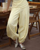 Busy & Breathe Pant | Moss Texture | Butter Yellow