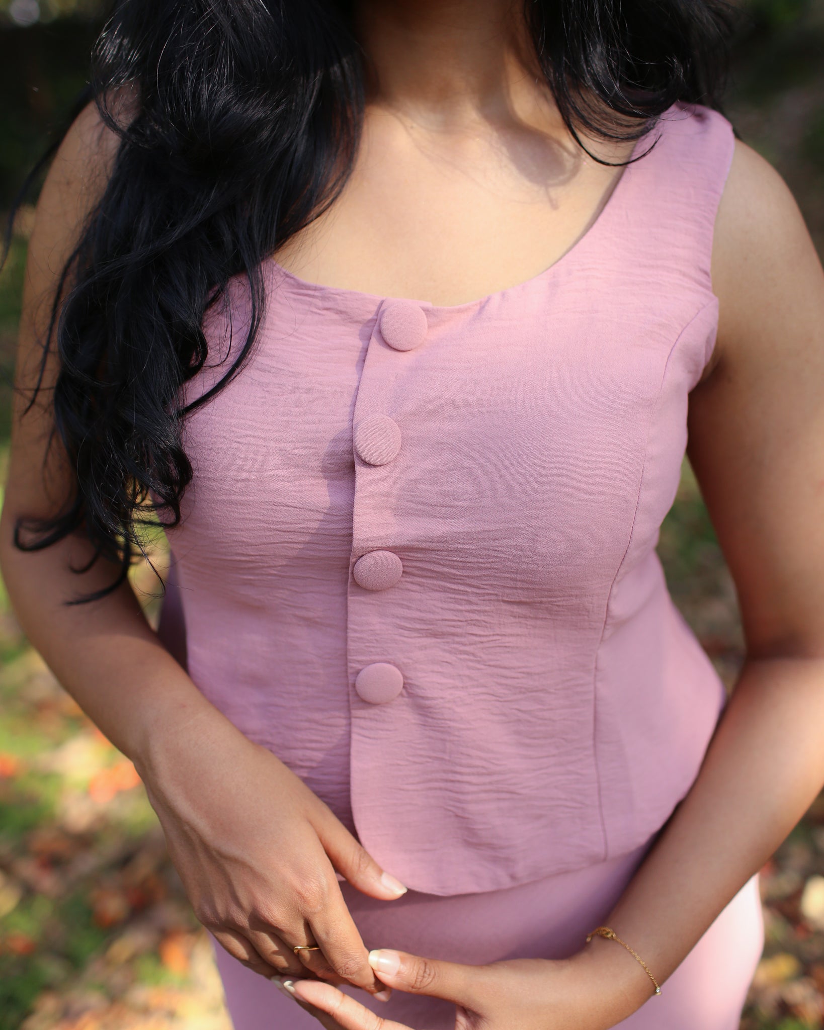 The Sway Vest - Light Mauve