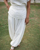 Busy & Breathe Pant | Moss Texture | White