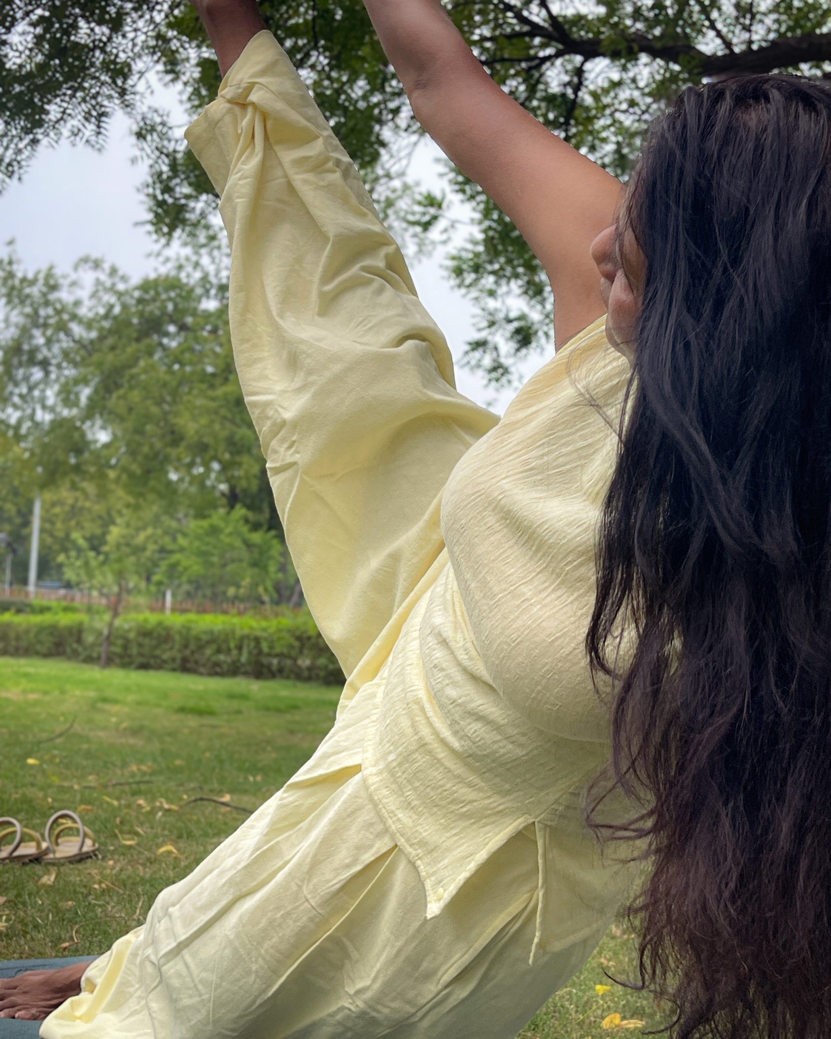 Hurry & Hold Crinkle Top | Butter Yellow | Double Layer