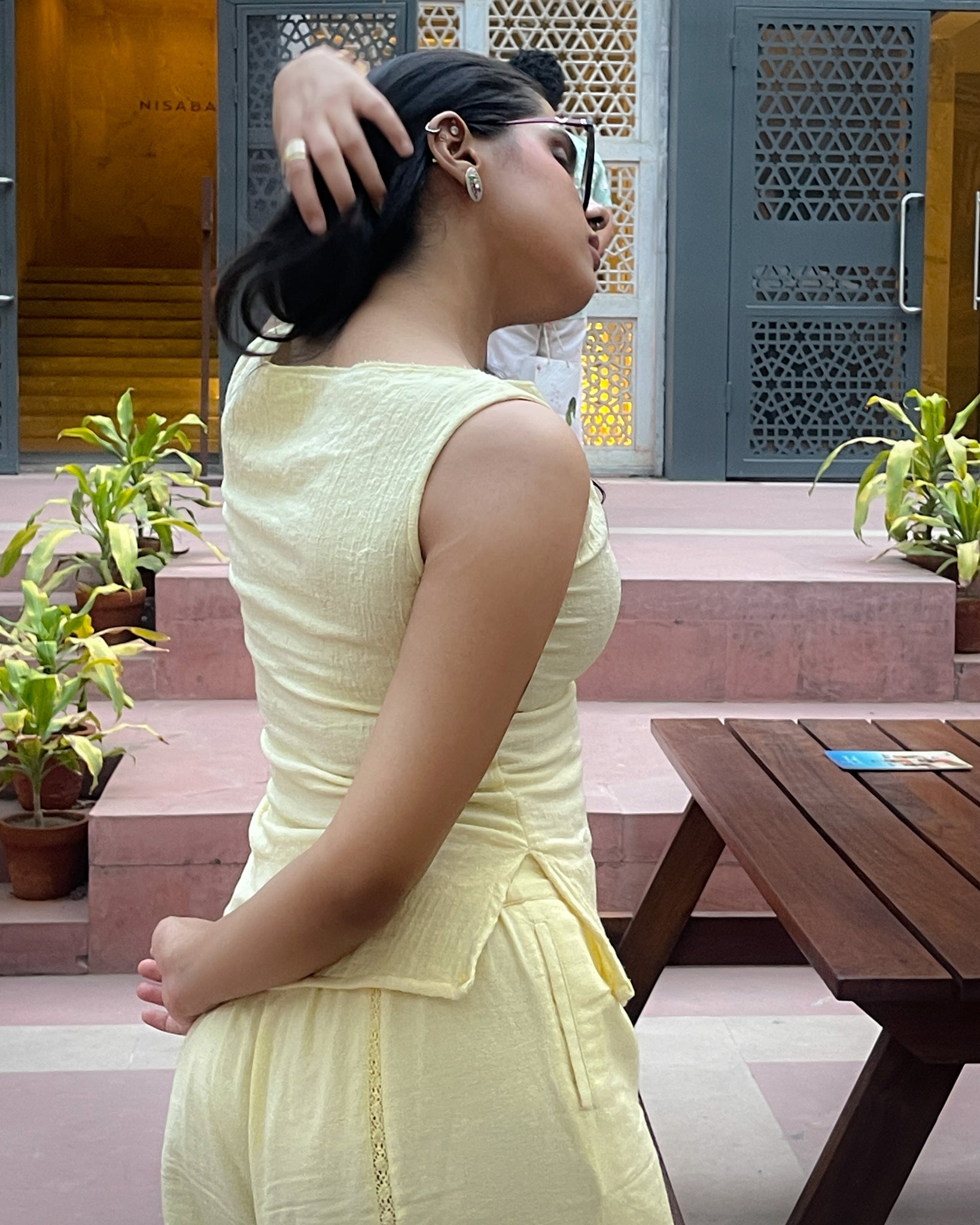 Hurry & Hold Crinkle Top | Butter Yellow | Double Layer