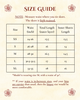 Size guide chart for a skort with measurements in inches and centimeters.