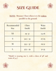 Size chart for cotton pleated top with measurements and fit guide for women in India
