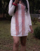 Everyday white skort styled for warm weather